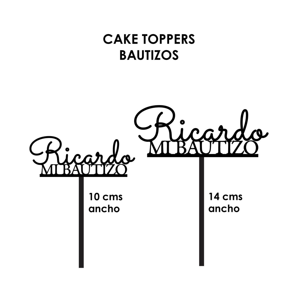 Cake topper personalizado para Bautizo – Toritori decor