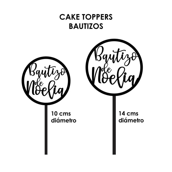 Cake topper personalizado para Bautizo