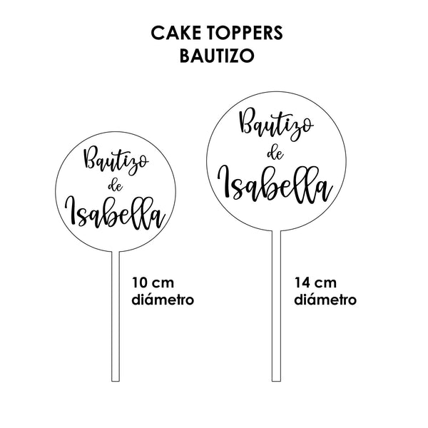 Cake topper acrílico para bautizo