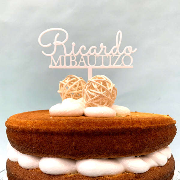 Cake topper personalizable "Mi Bautizo"