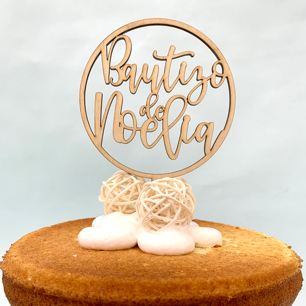 Cake topper personalizado para Bautizo