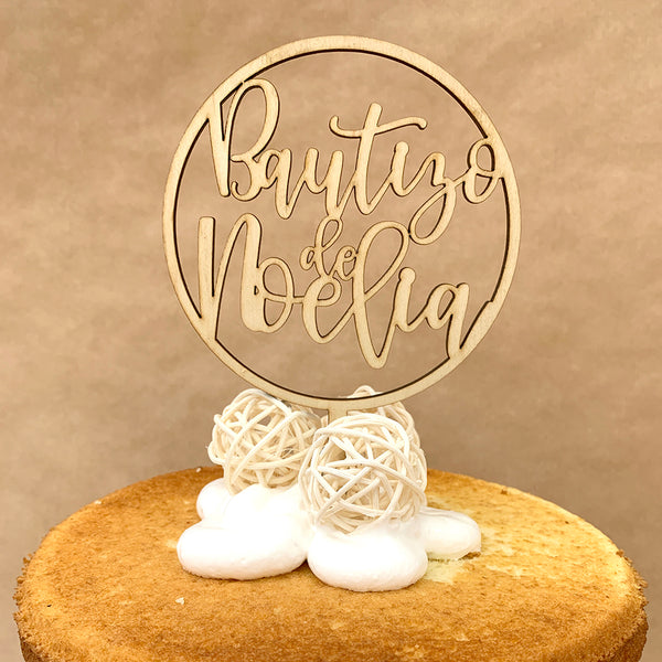 Cake topper personalizado para Bautizo