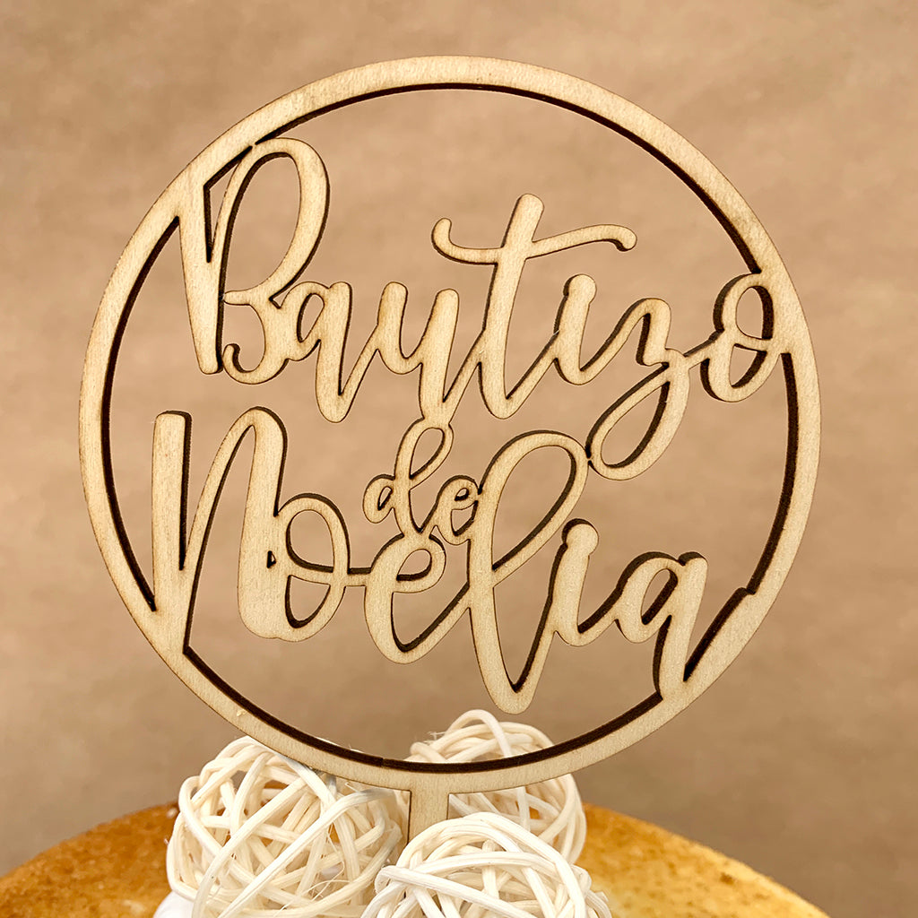 Cake topper personalizado para Bautizo