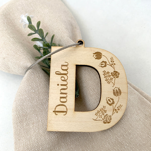 Iniciales de madera personalizables para bodas