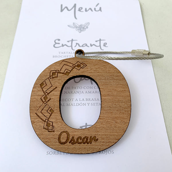 Iniciales de madera personalizables para bodas